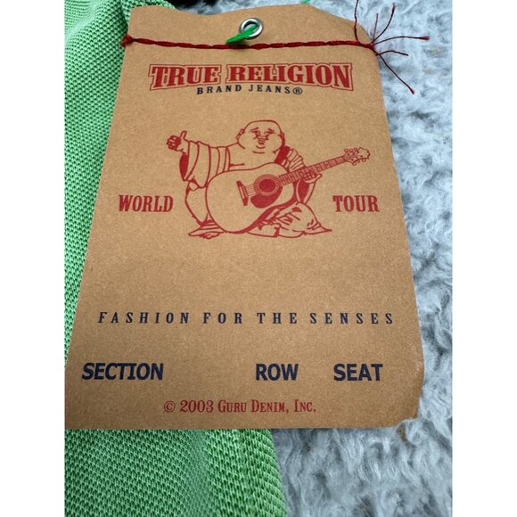 True Religion Mens Sportswear Spring 2013 Embroidery Pique Polo Shirt Green - Picture 8 of 11